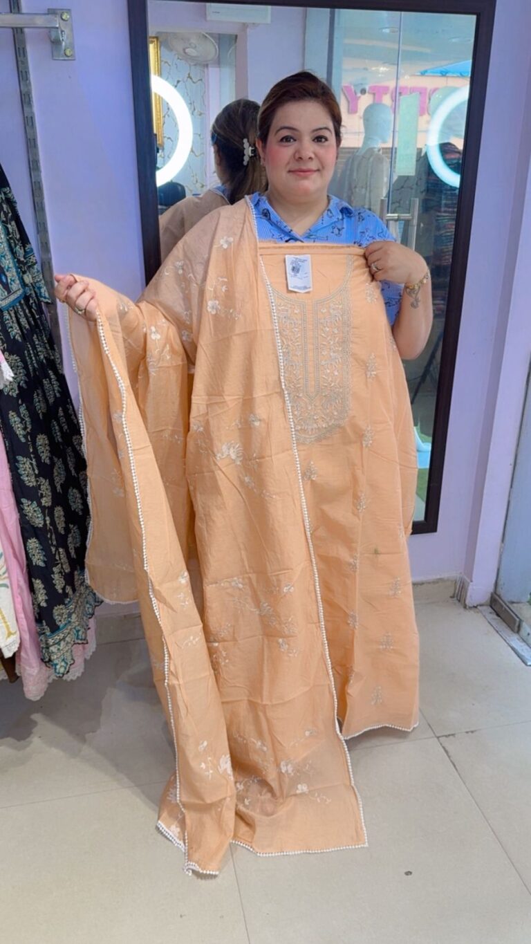 designer pure mal cotton suit ccc89 blue