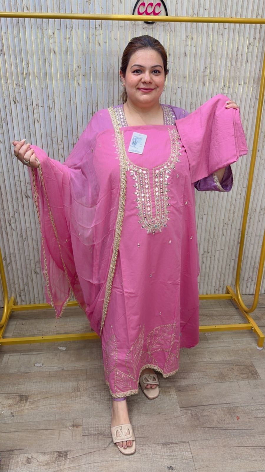 designer pure muslin suit ccc112