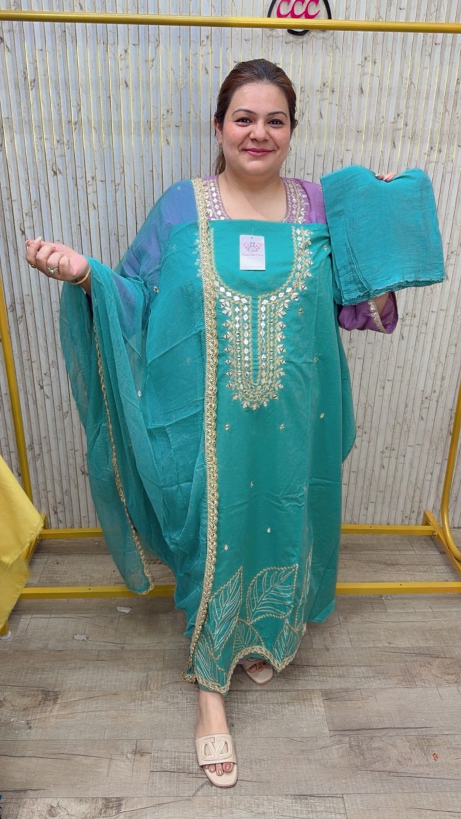 designer pure muslin suit ccc112