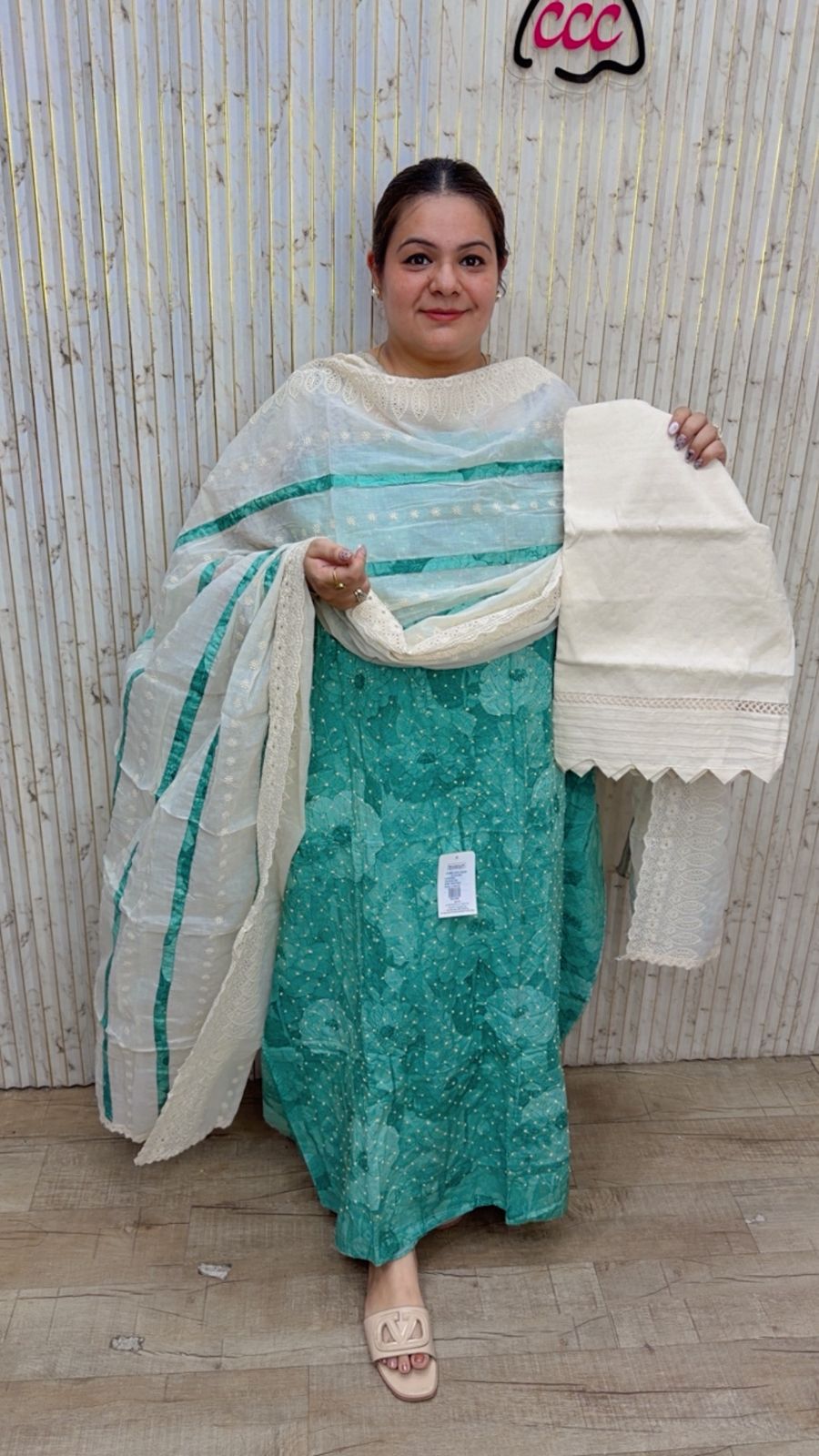 designer pure muslin suit ccc151