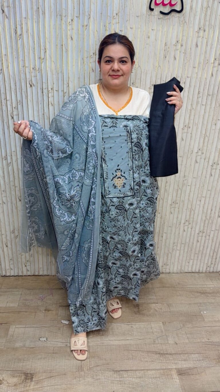 designer pure muslin suit ccc164