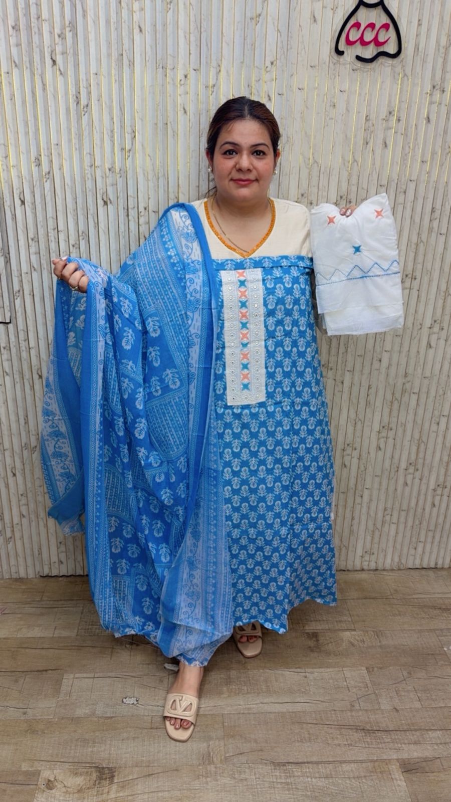 designer pure muslin suit ccc164