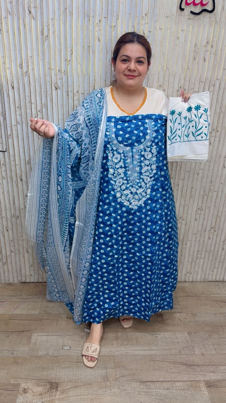 designer pure muslin suit ccc164