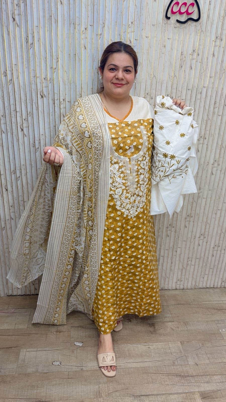 designer pure muslin suit ccc164