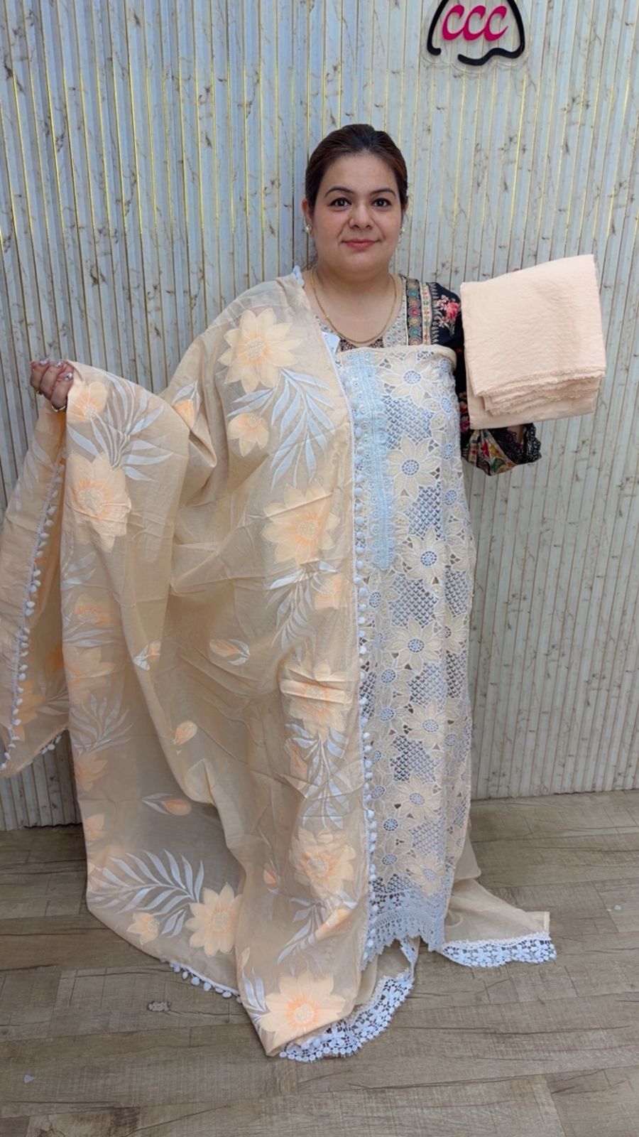 designer pure muslin suit ccc199