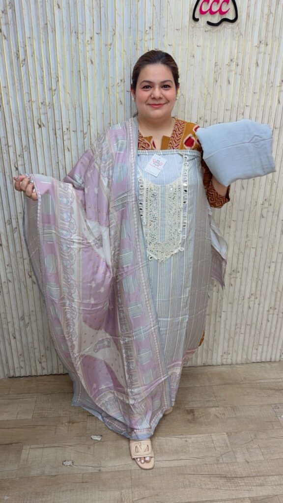 designer pure cotton readymade suit 205