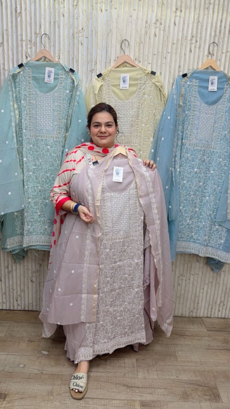 designer pure muslin suit ccc219