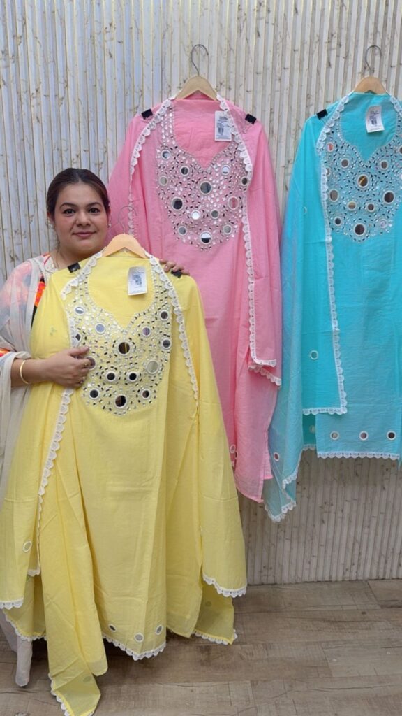 designer pure cotton suit 228