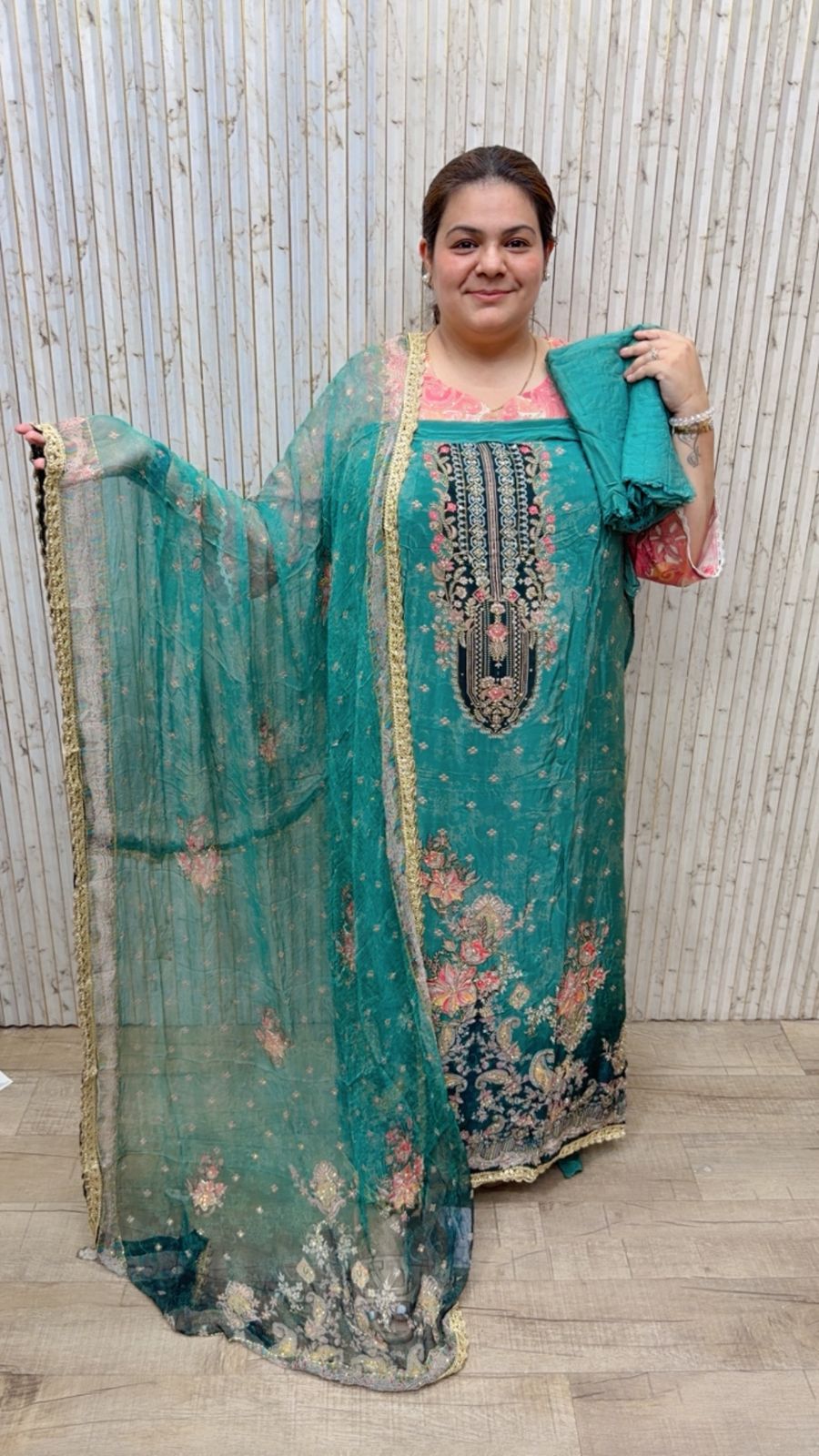 designer pure crape suit ccc234