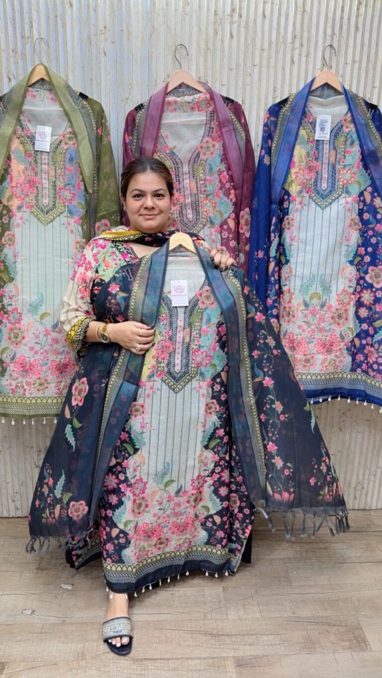 designer pure muslin suit ccc258