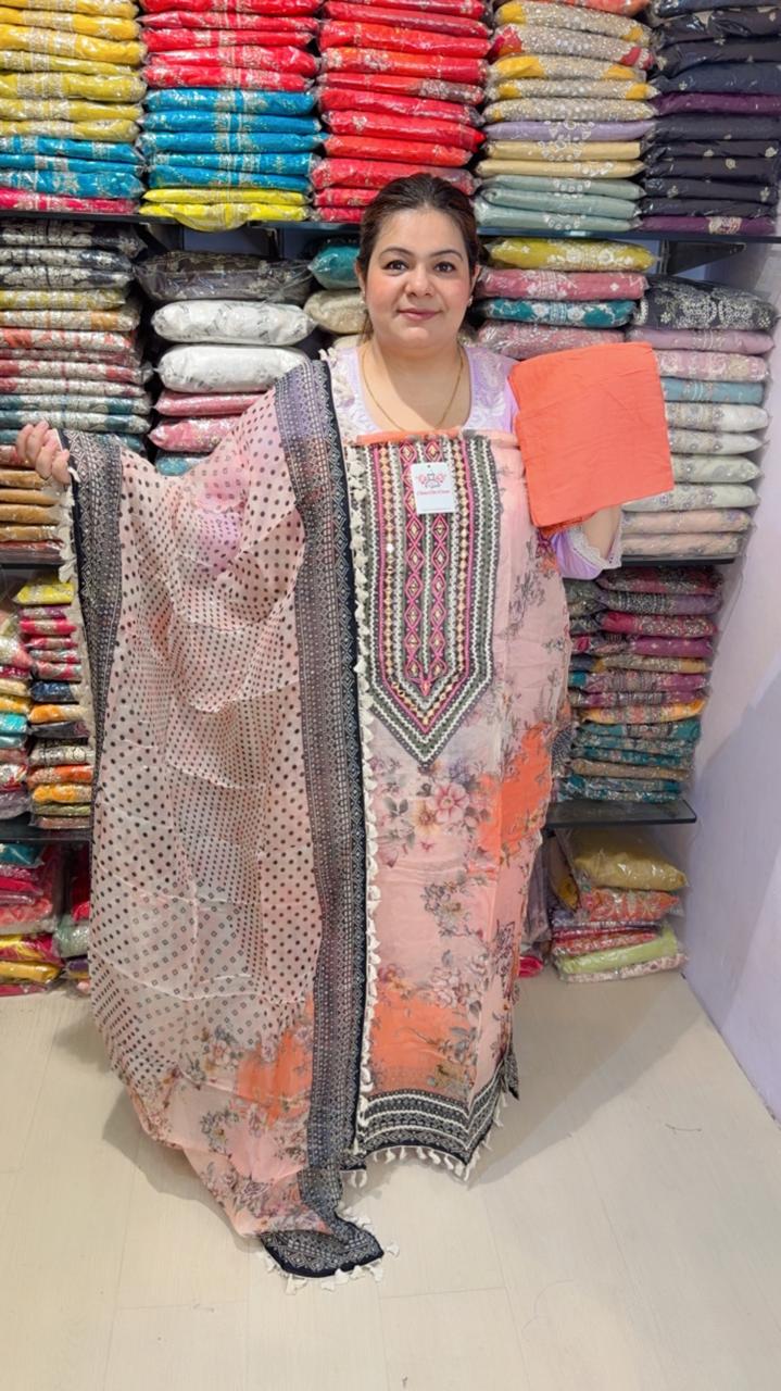 designer organza suit ccc282