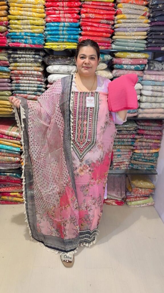 designer organza suit ccc282