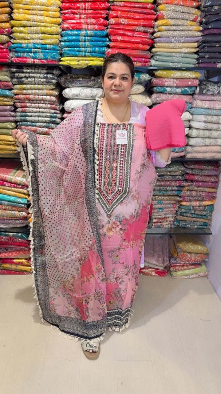 designer organza suit ccc282