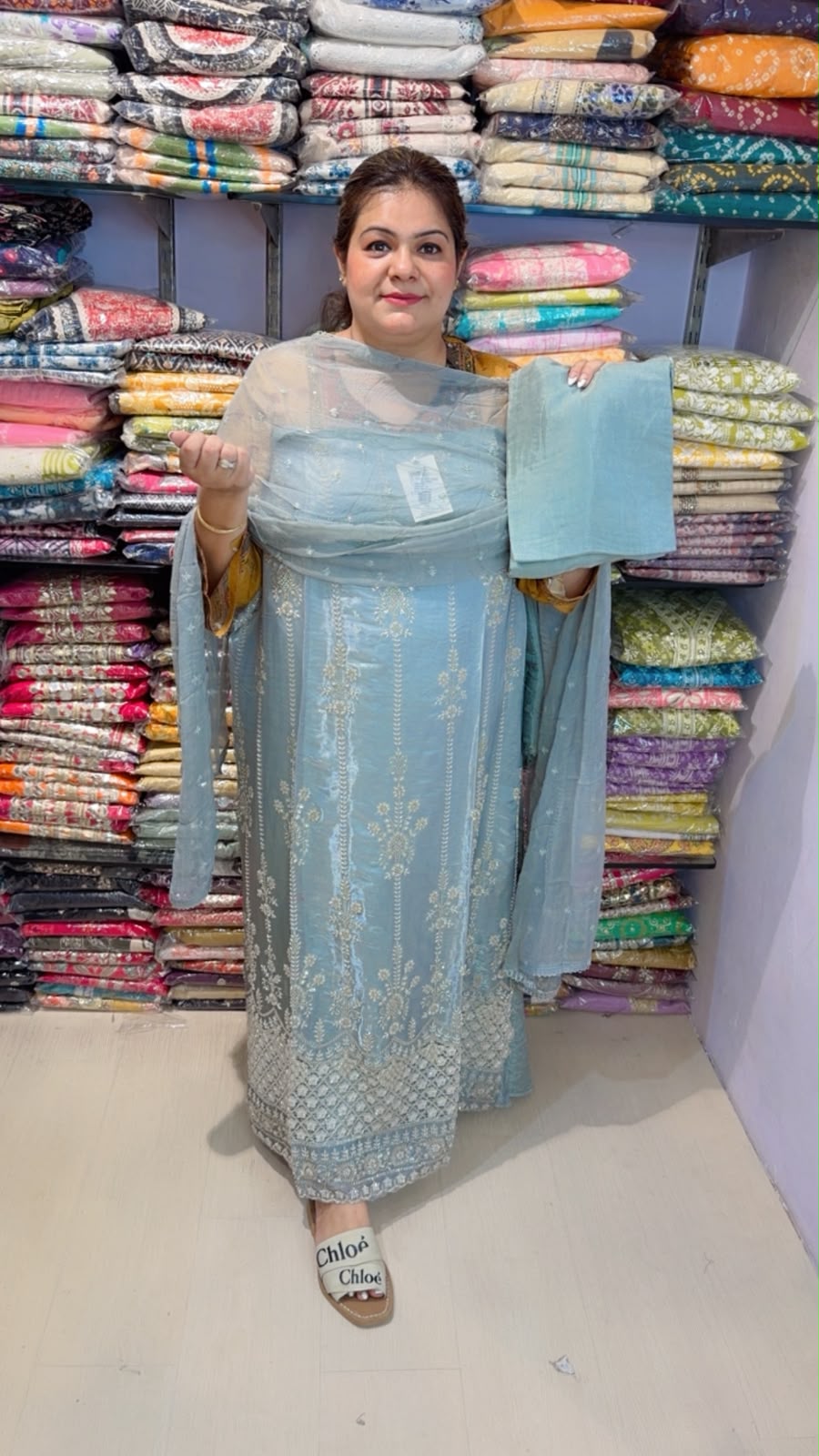 designer pure crape suit ccc330