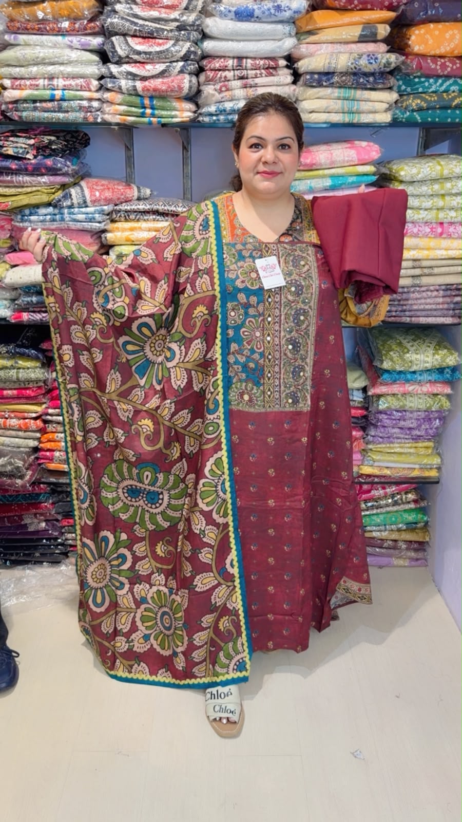 designer pure muslin cotton suit ccc327