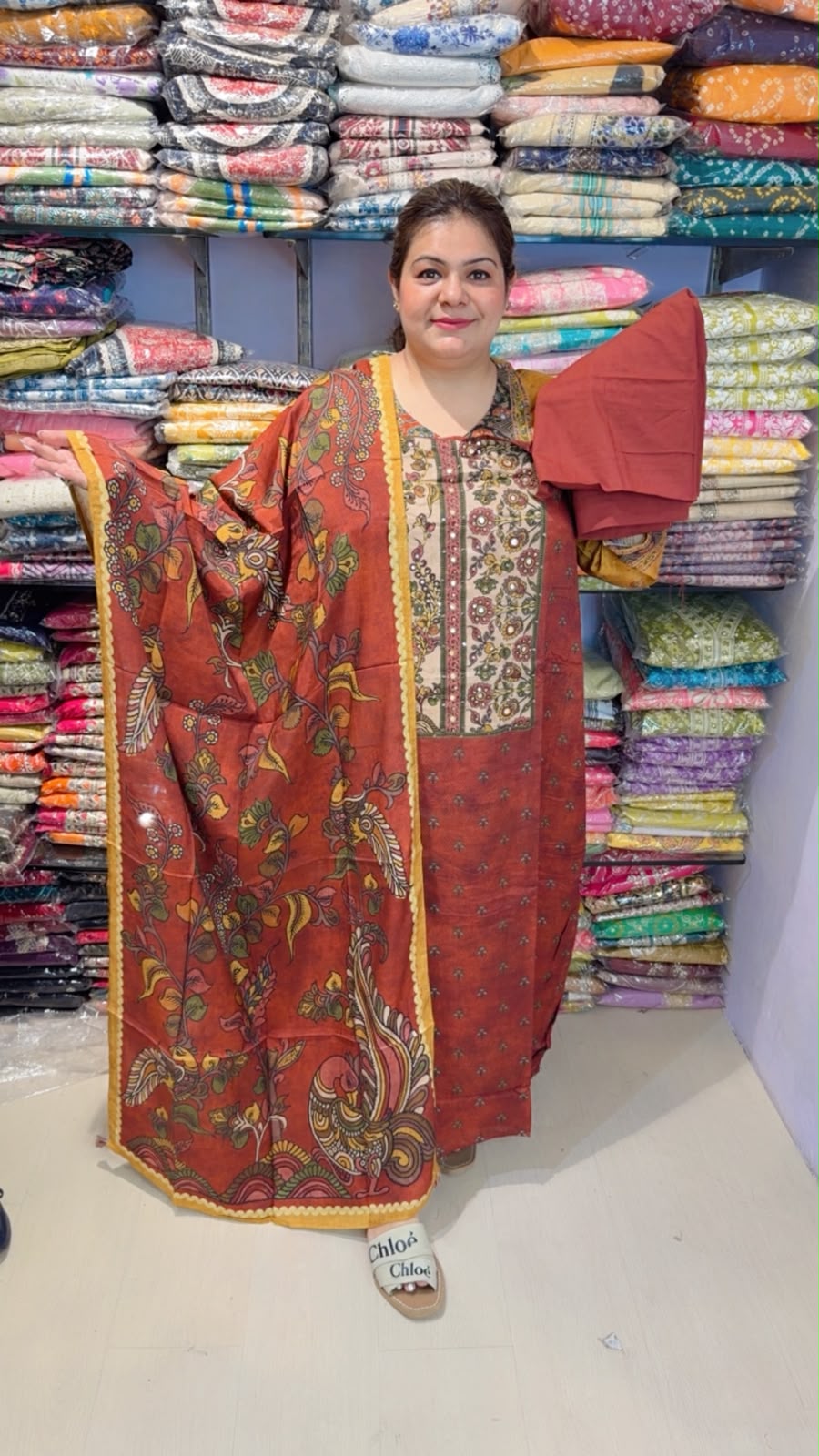 designer pure muslin cotton suit ccc327