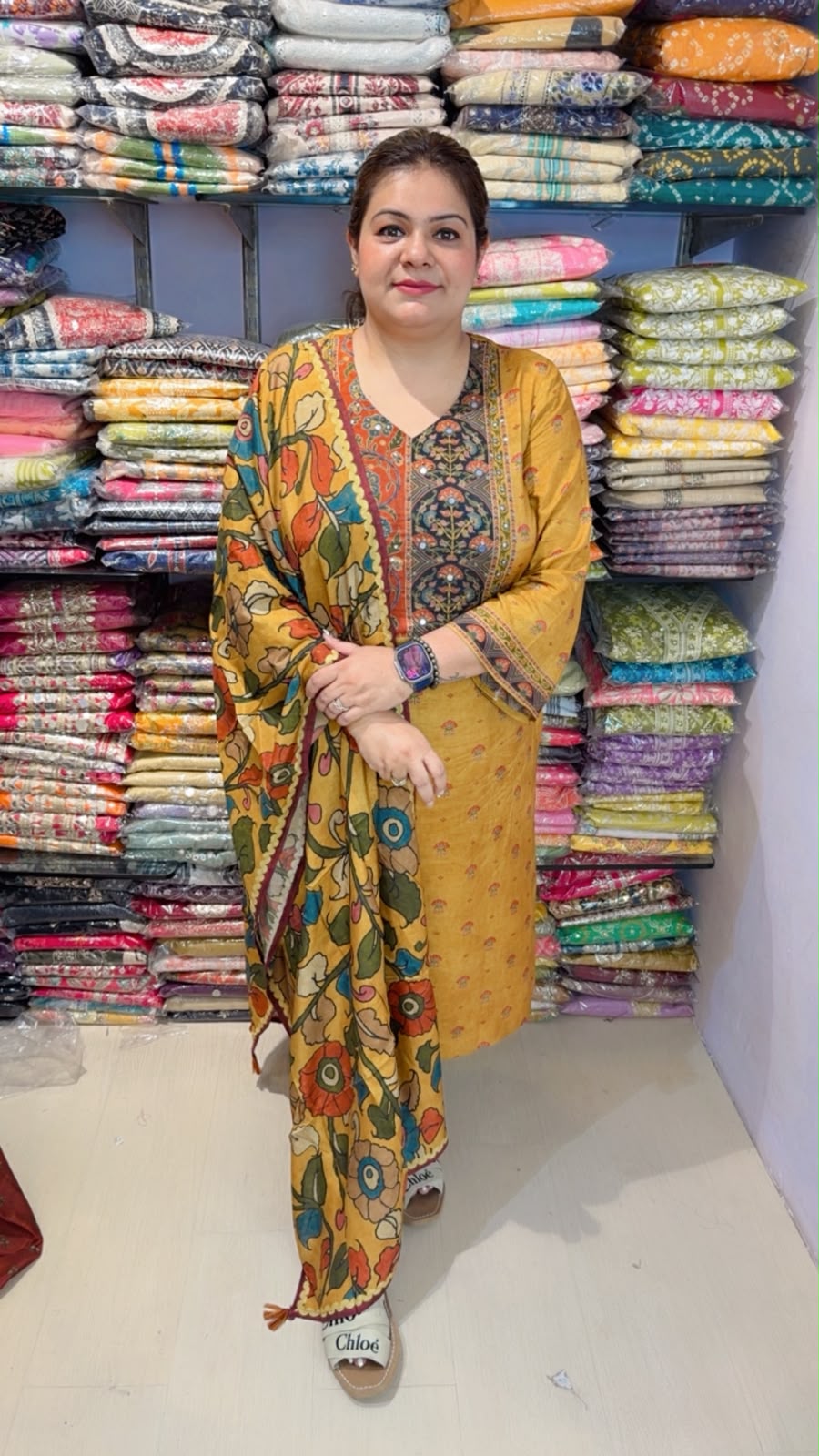 designer pure muslin cotton suit ccc327