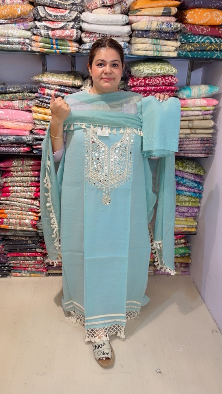 designer pure mal cotton suit ccc335