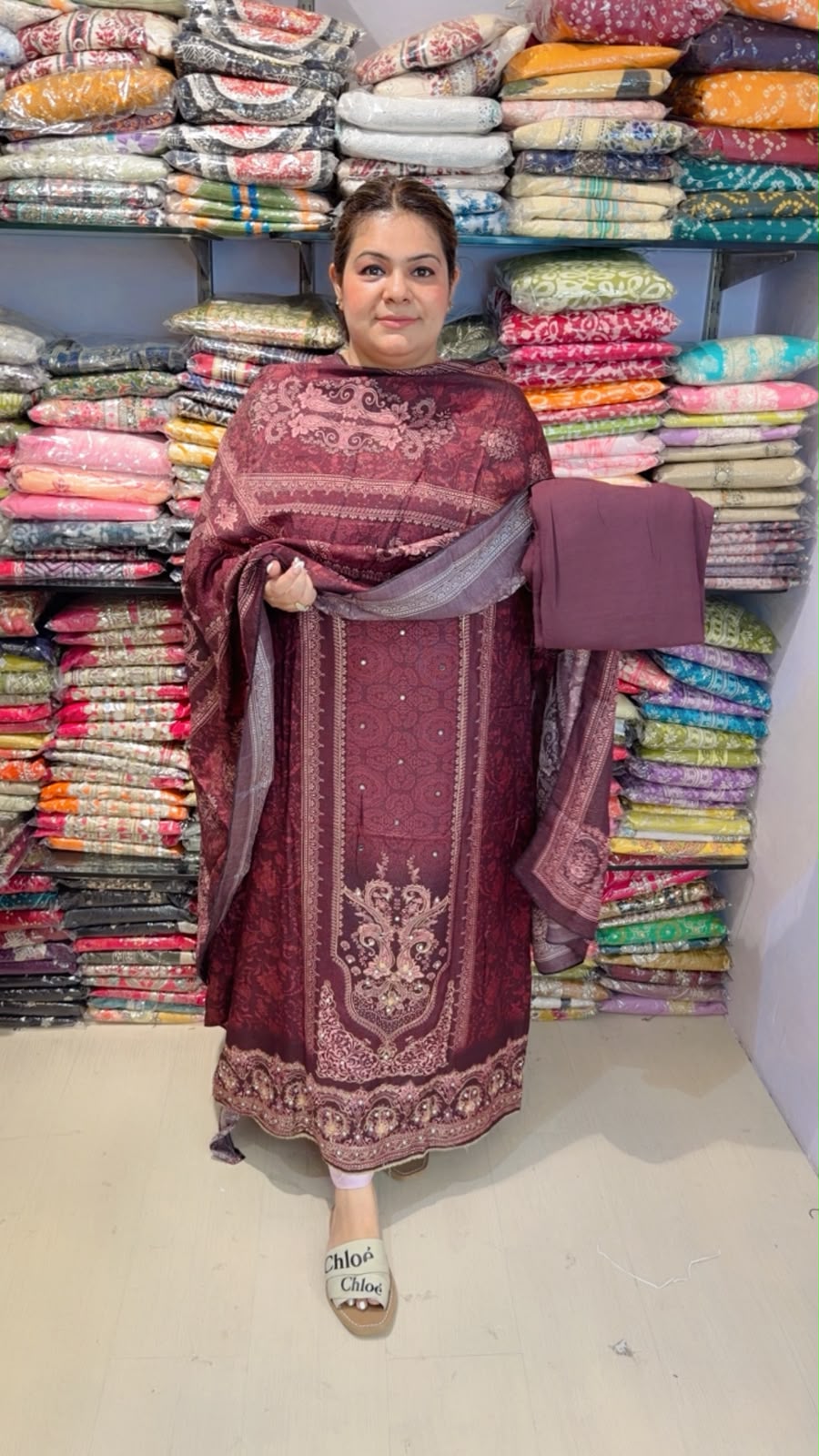 designer pure mal cotton suit ccc335