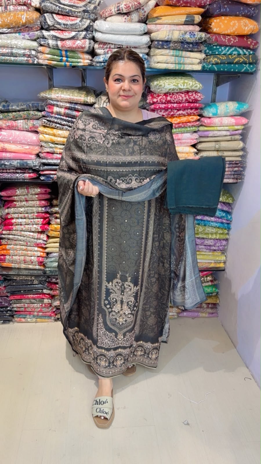 designer pure mal cotton suit ccc335