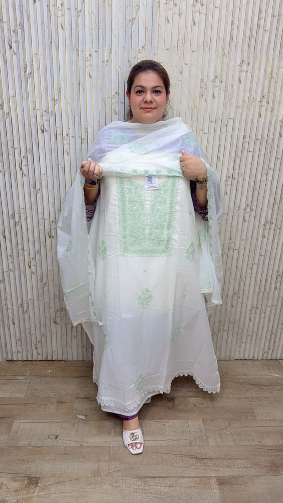 designer pure muslin cotton suit 342