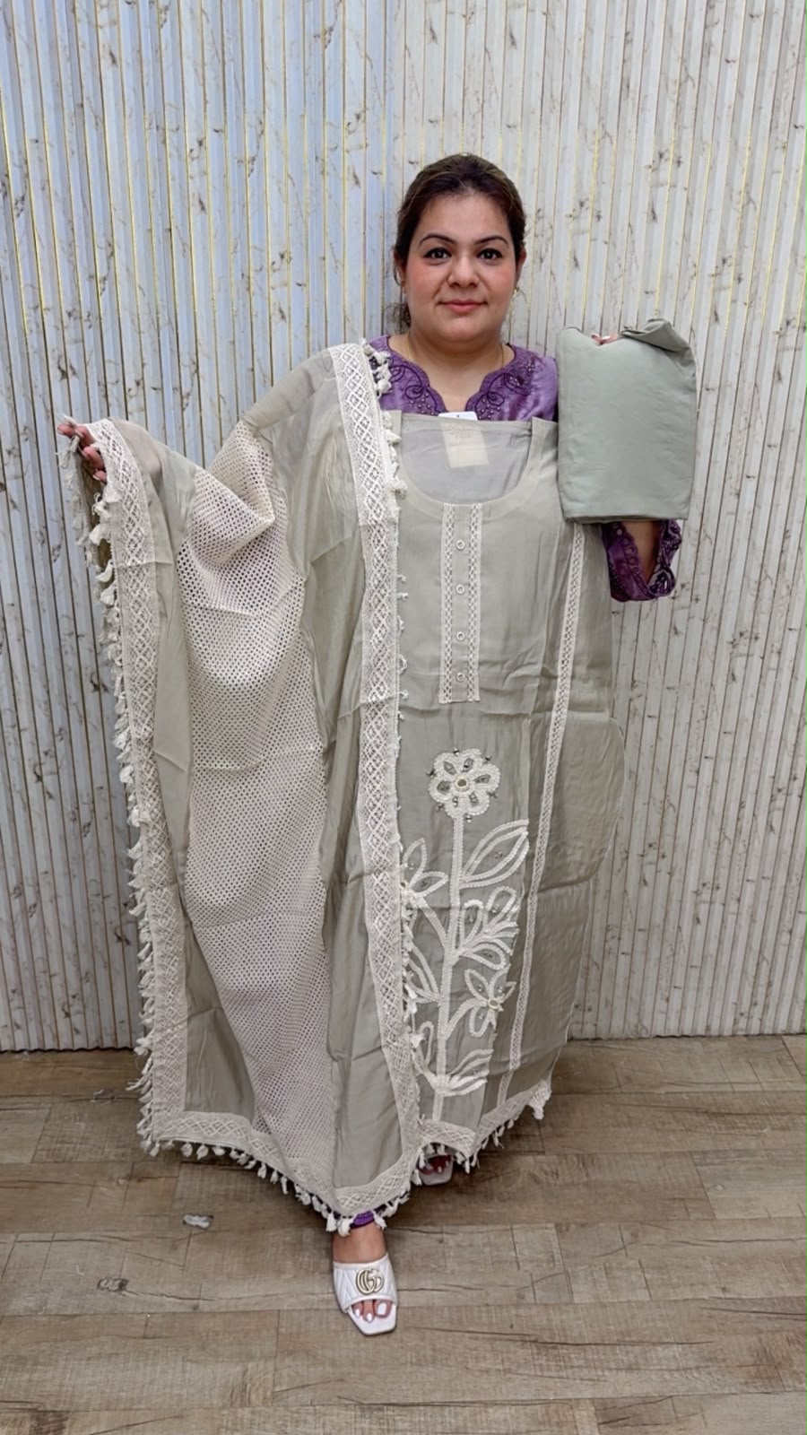 designer pure muslin cotton suit 342
