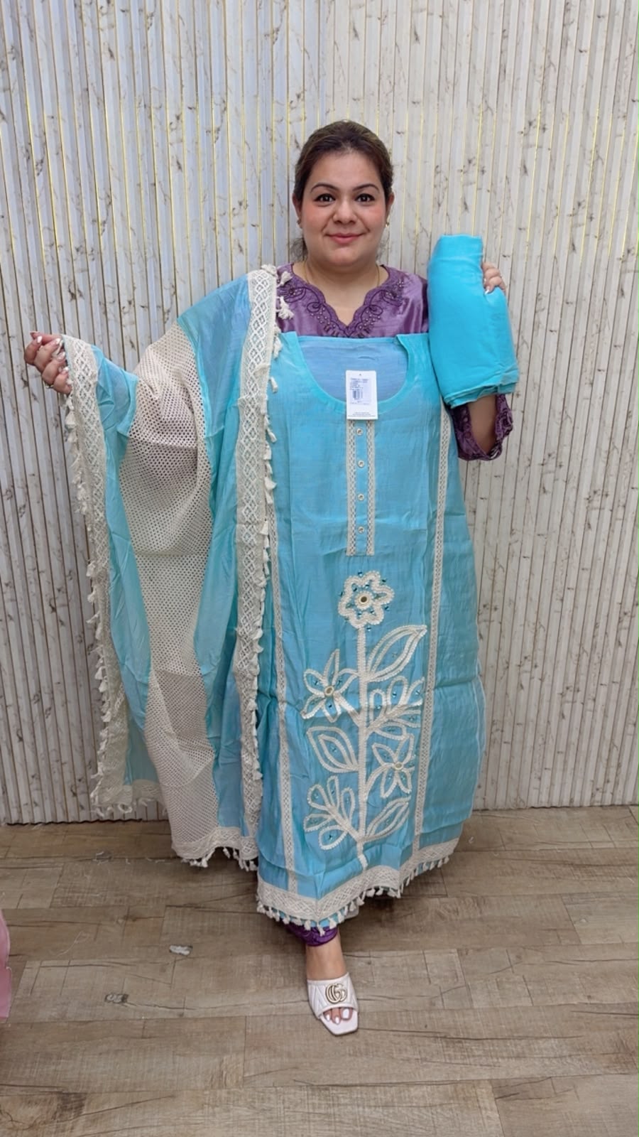 designer pure muslin cotton suit 342