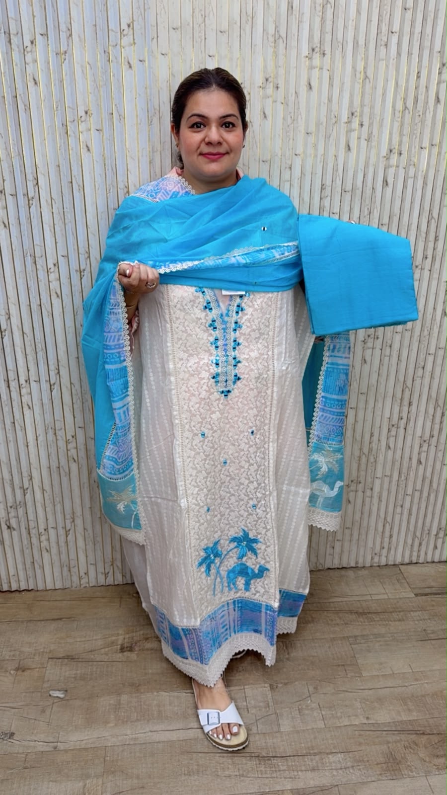 designer pure mal cotton suit ccc388