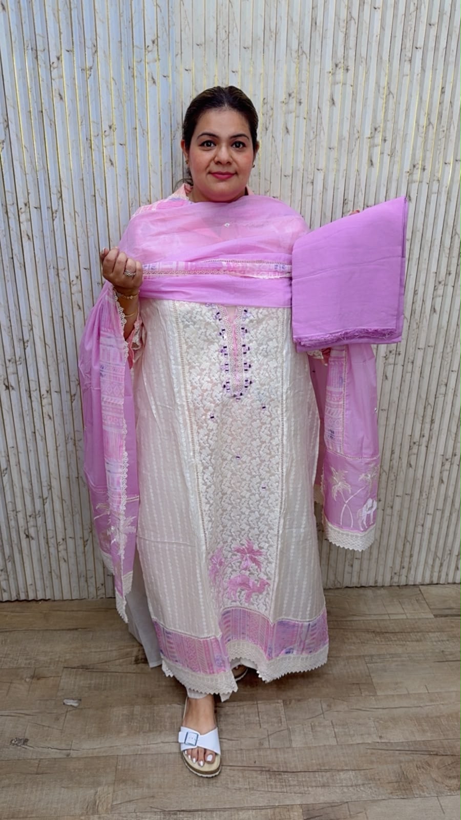 designer pure mal cotton suit ccc388