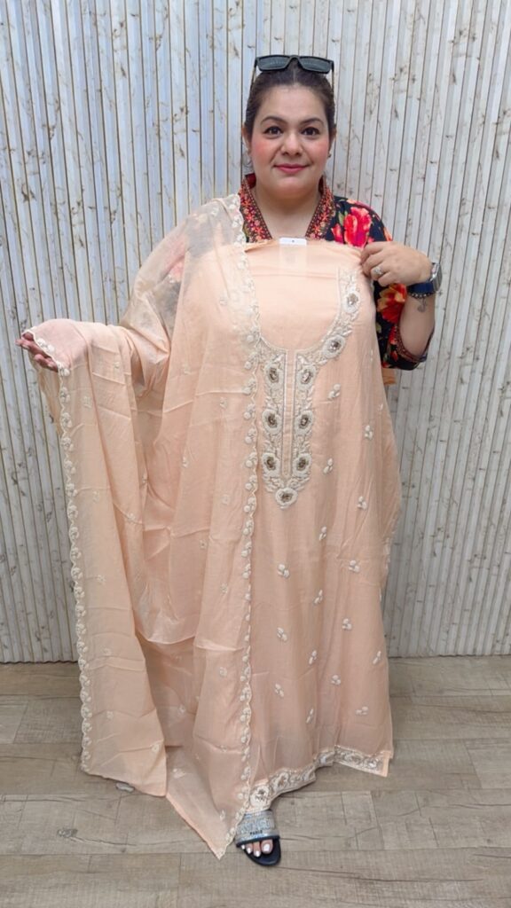 designer pure cotton stitched suit ccc398