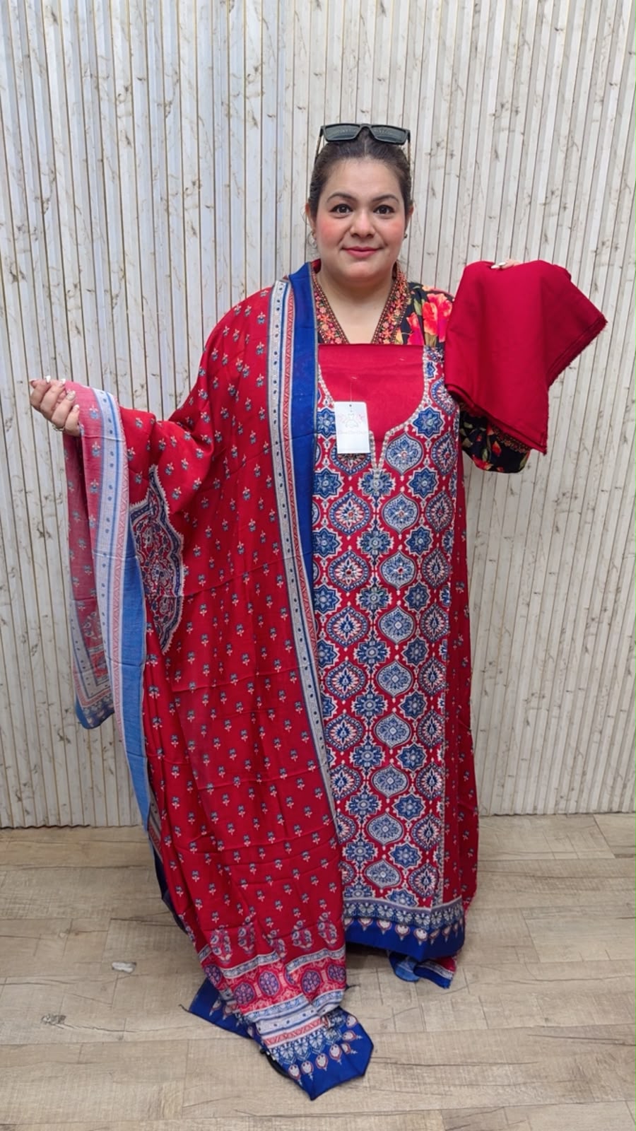 designer pure cotton stitched suit ccc398