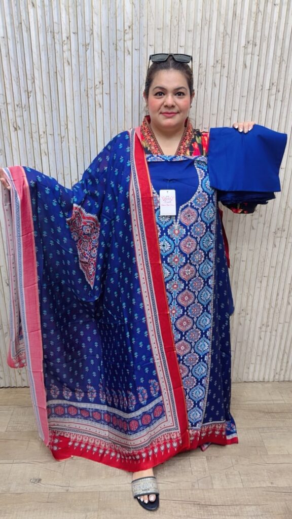 designer pure cotton stitched suit ccc398