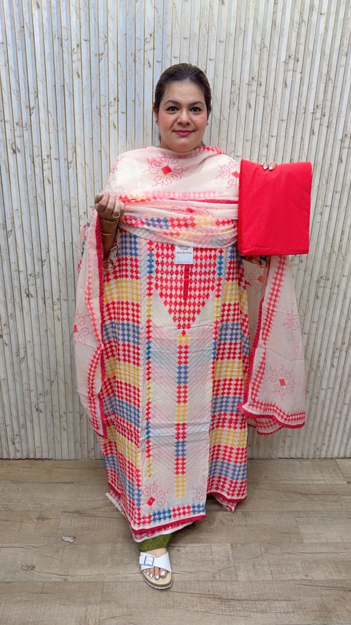 designer pure mal cotton suit ccc406