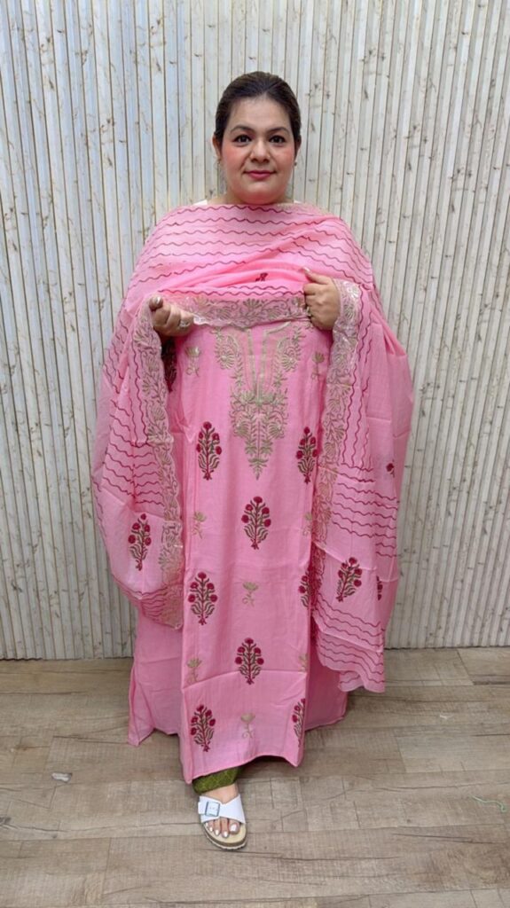 designer pure mal cotton suit ccc412