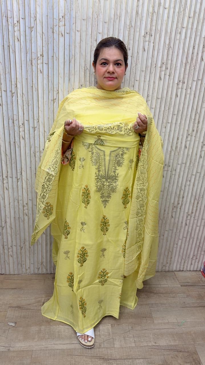 designer pure mal cotton suit ccc412