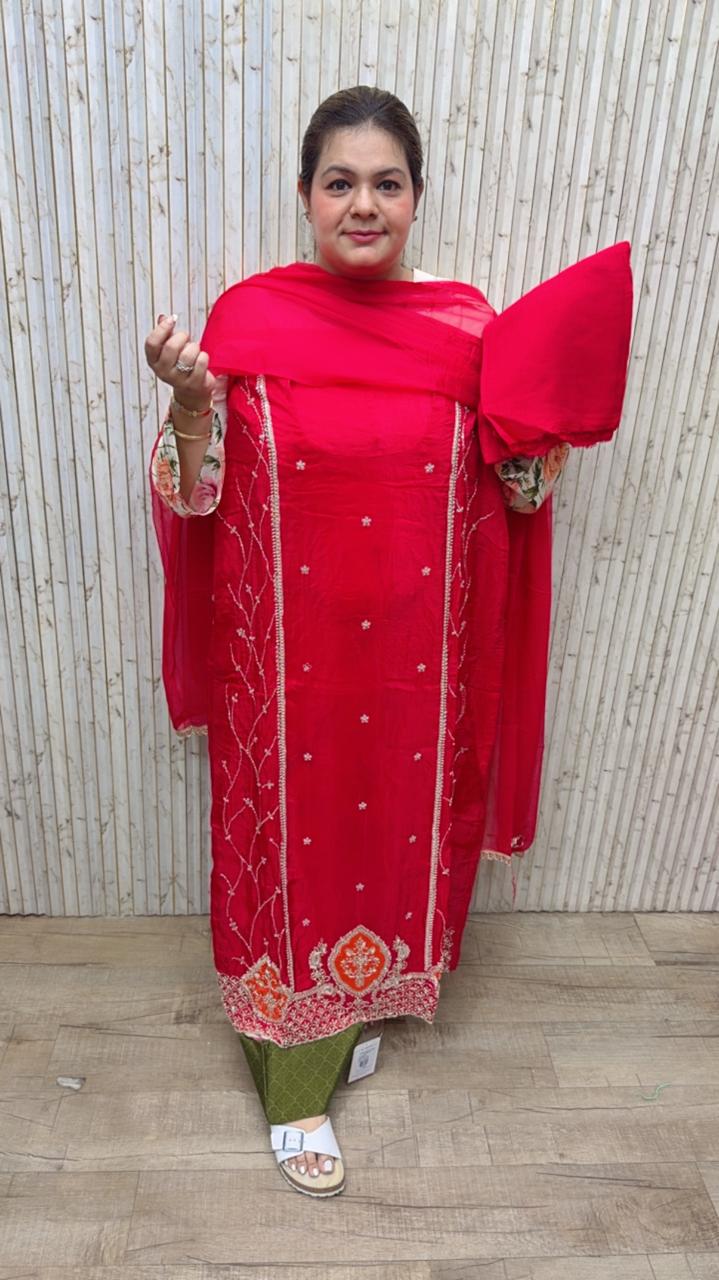 designer silk suit ccc413