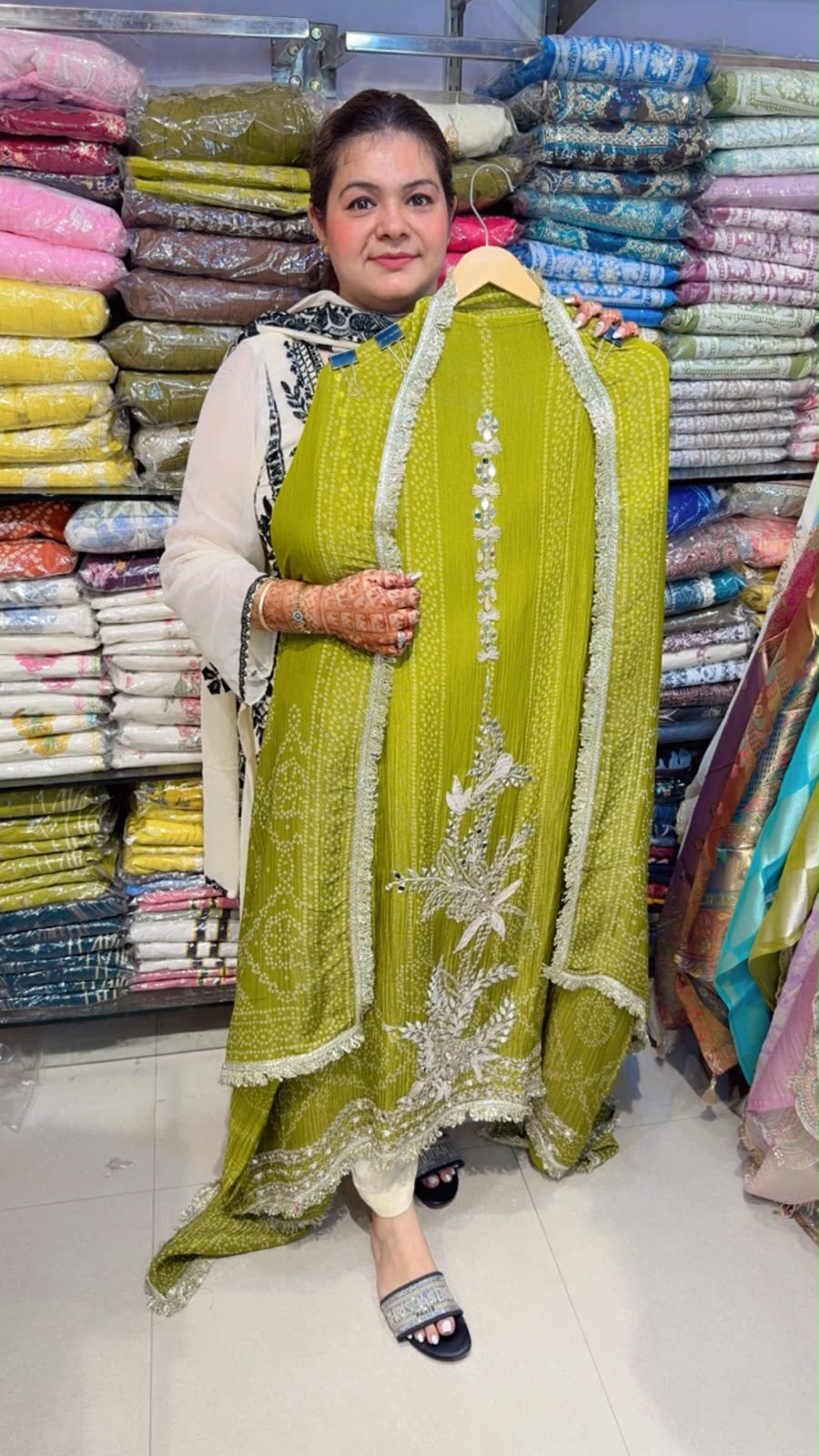 designer pure crush fabric suit ccc445