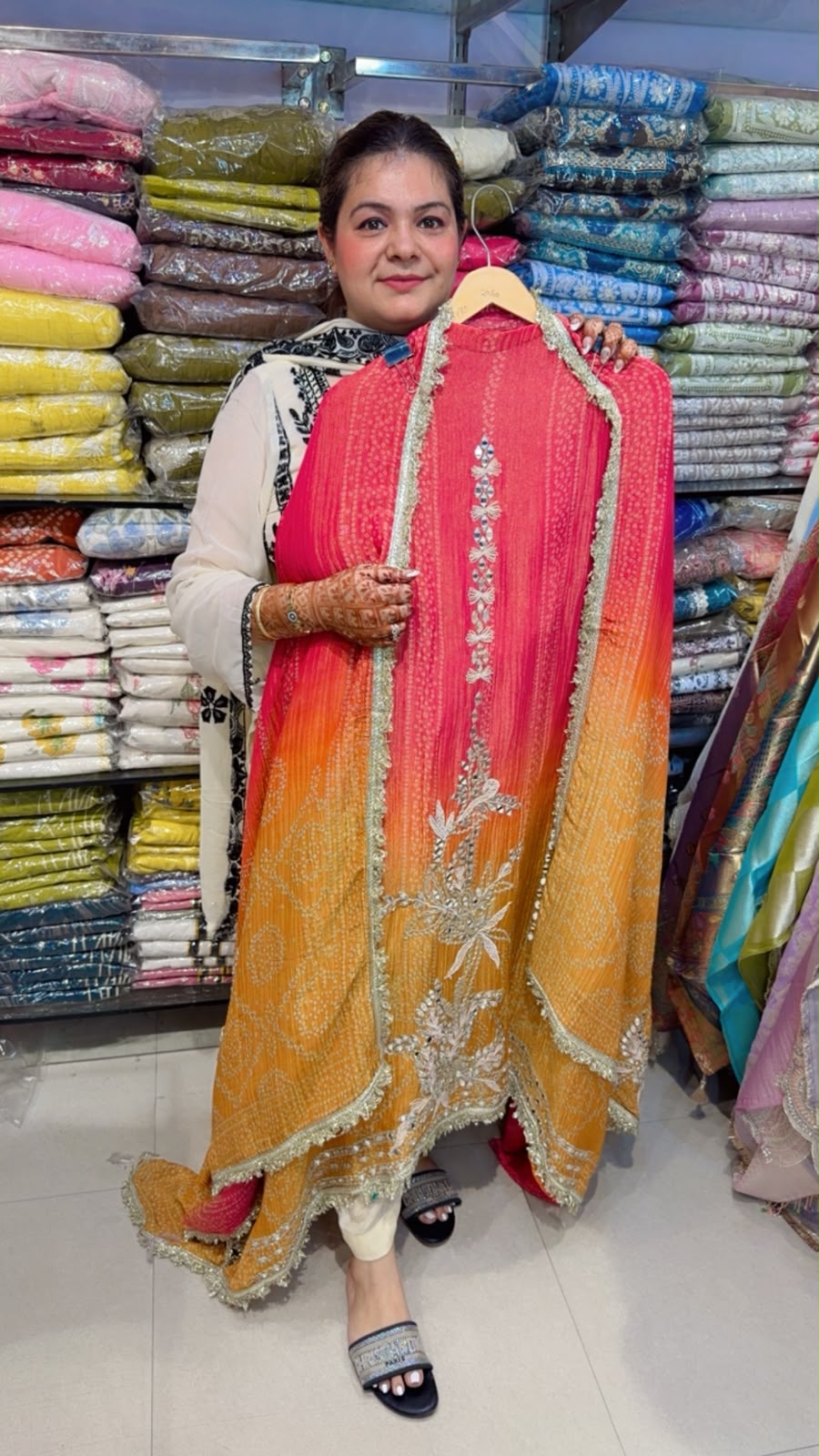 designer pure crush fabric suit ccc445