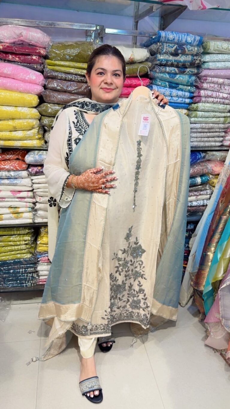 designer pure crush fabric suit ccc445