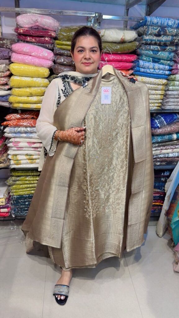 designer pure crush fabric suit ccc445