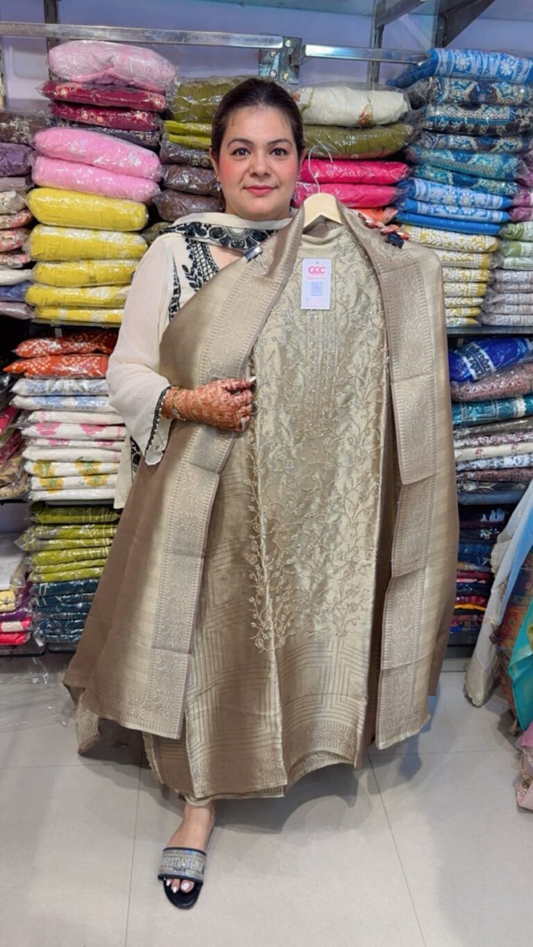 designer pure crush fabric suit ccc445