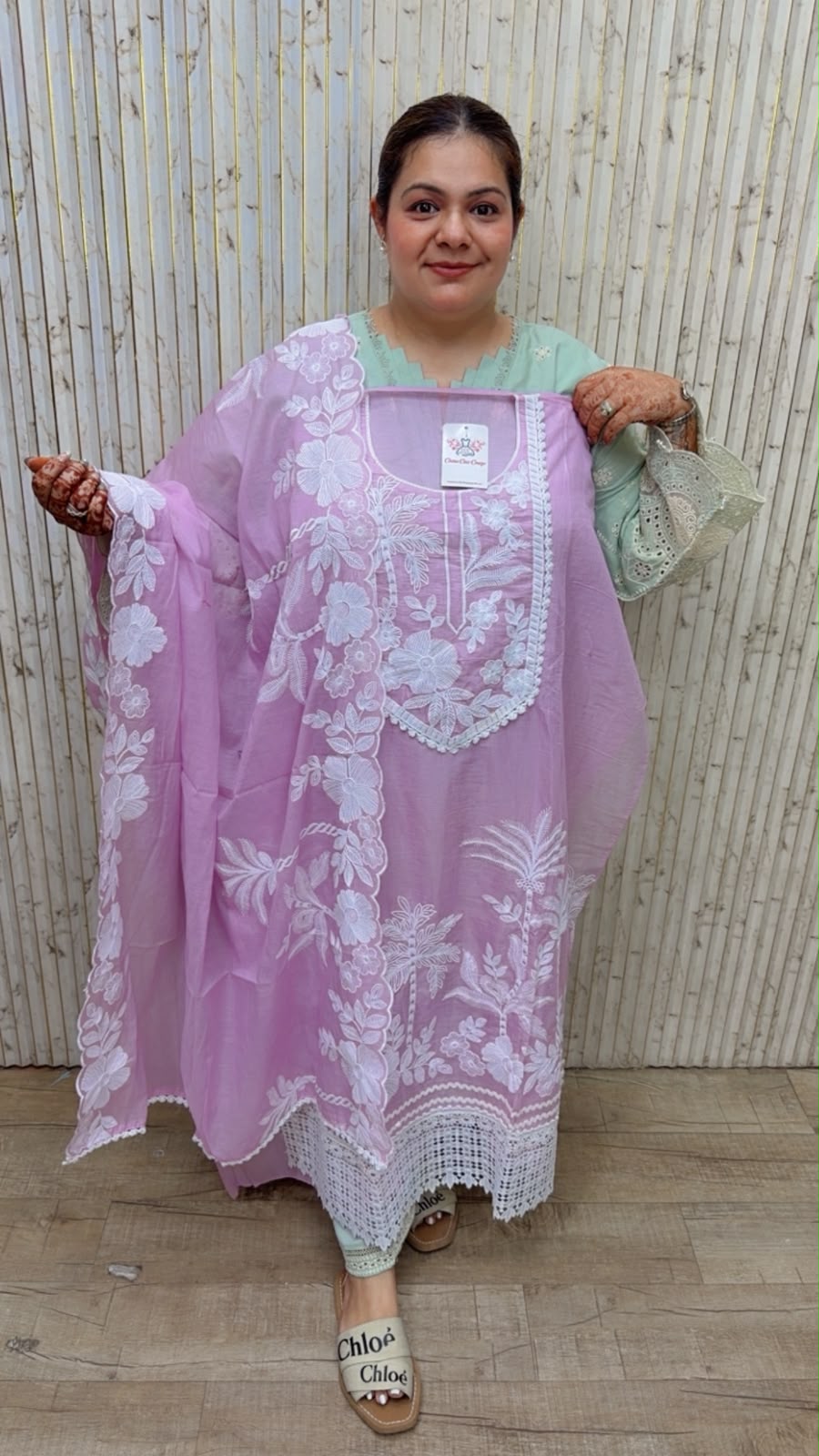 designer pure mal cotton suit ccc461 c green