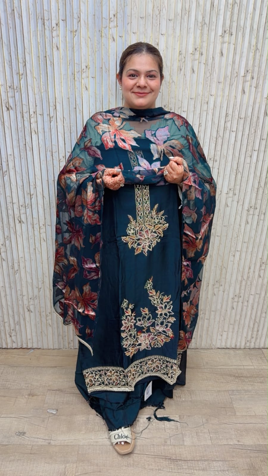 designer pure mal cotton suit ccc461 c green