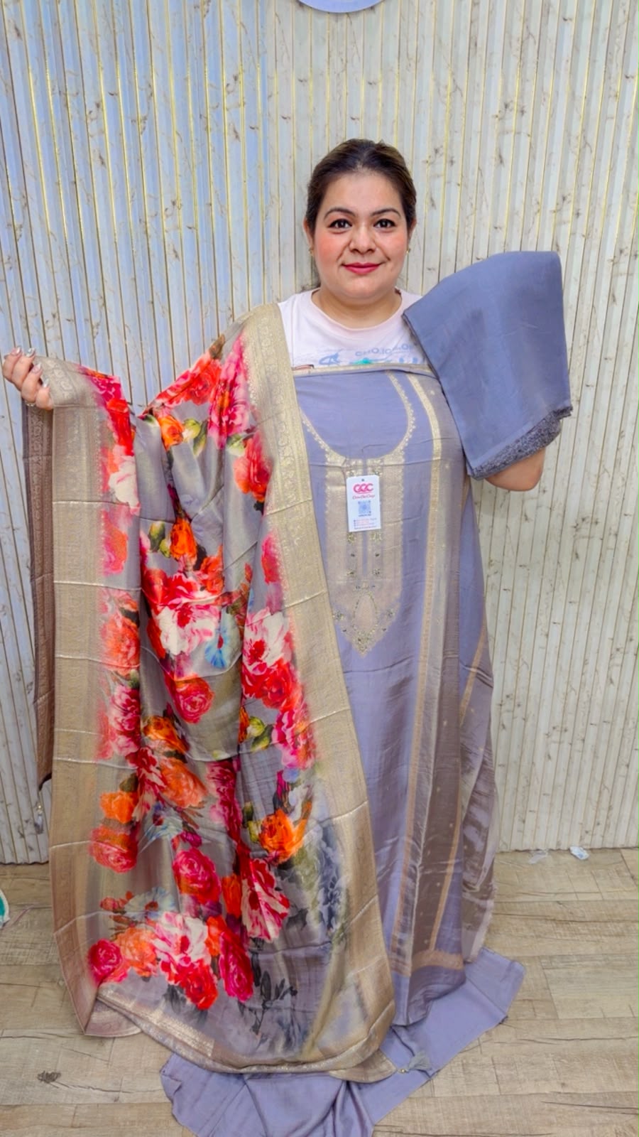 designer pure silk suit ccc547