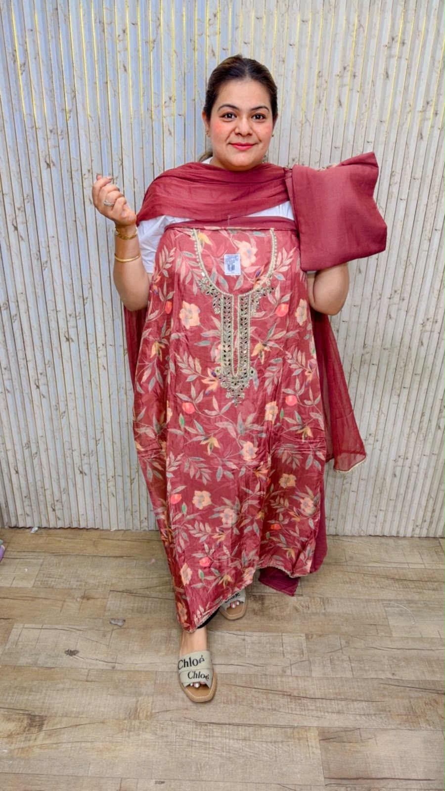 designer pure cotton muslin suit ccc569