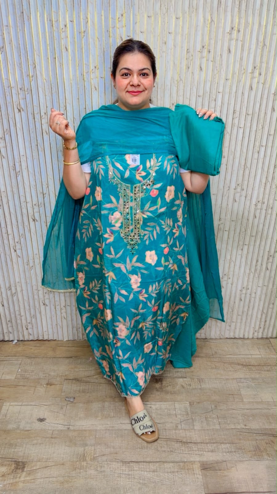 designer pure cotton muslin suit ccc569