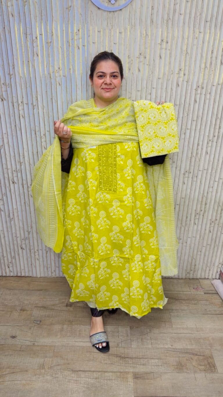 designer pure muslin cotton suit ccc589