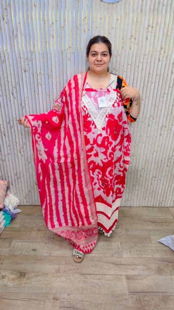 designer pure georgette polka suit ccc601