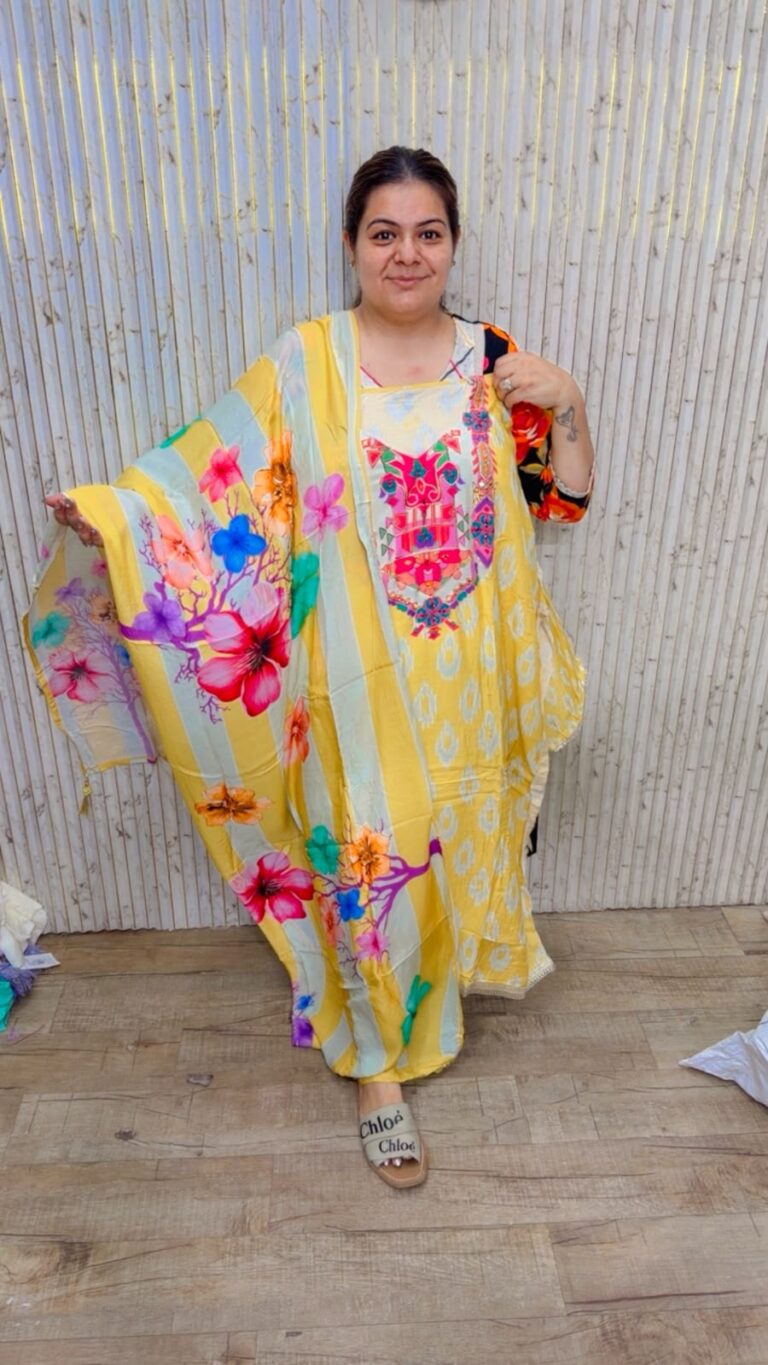 designer pure georgette polka suit ccc601