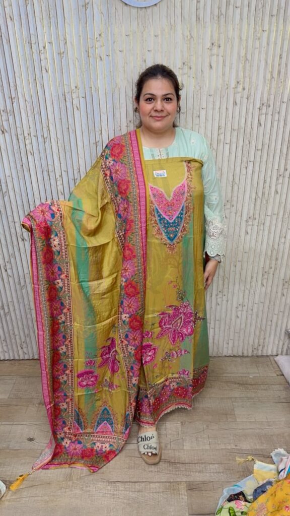 designer pure silk suit ccc622